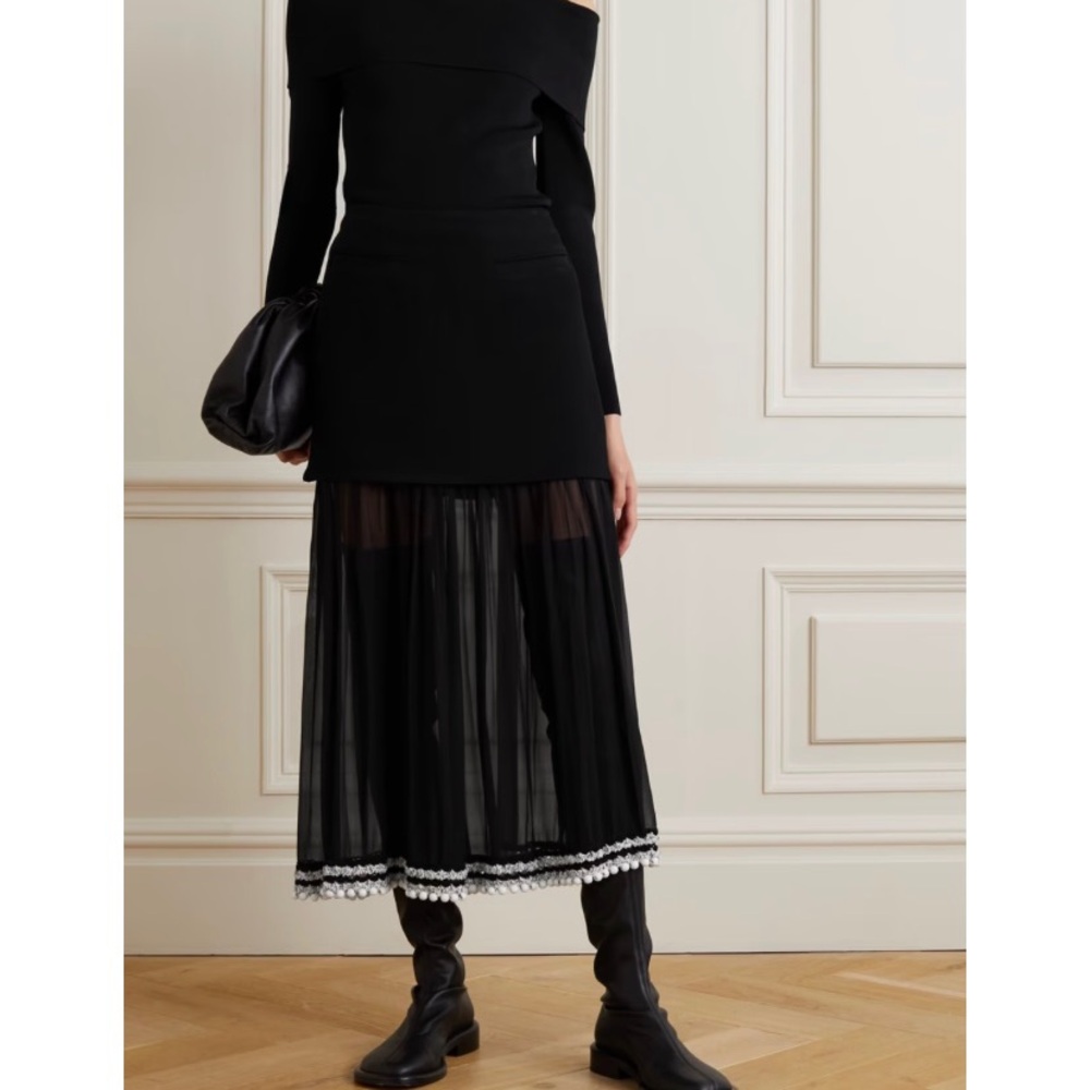 Proenza Schouler Black Off-Shoulder Top - Picture 2 of 7